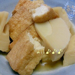 ちぎり厚揚げとたけのこの煮物✿めんつゆで簡単に♪